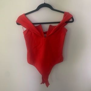 Red body suit